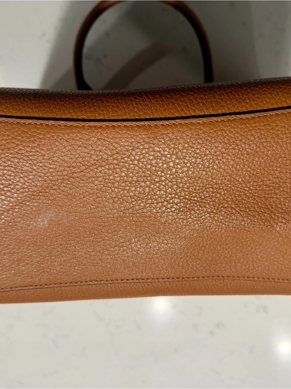 Kate Spade Leila Tan Pebbled Leather Satchel with Gold-Tone Hardware NWOT